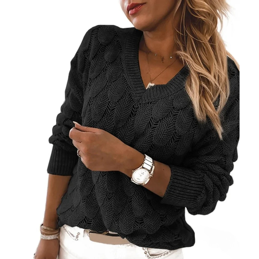 Dientje™ | Gebreide V-Hals Trui