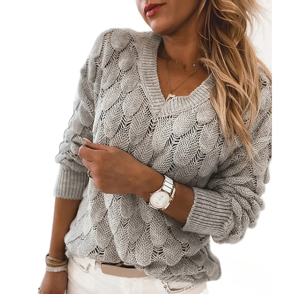 Dientje™ | Gebreide V-Hals Trui