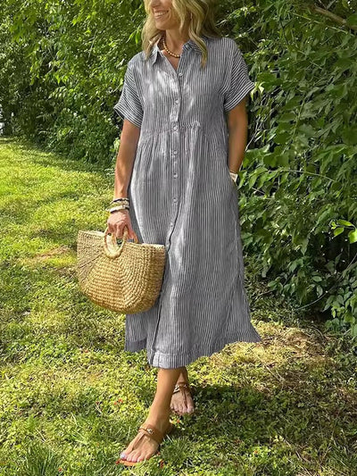 Laurinde™ | Casual Gestreepte Zomerjurk