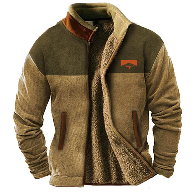 Logan™ | Fleece Jas met Etnische Print