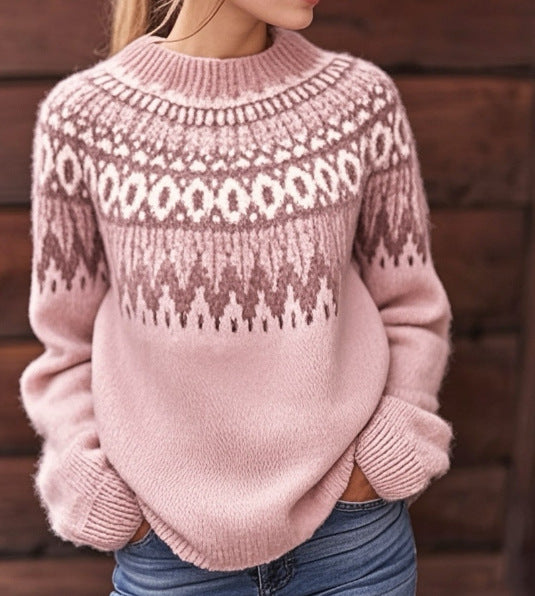 Gerda™ | Roze trui met print
