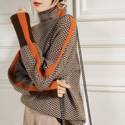 Maaike™ | Hoog Col Grafisch Trui