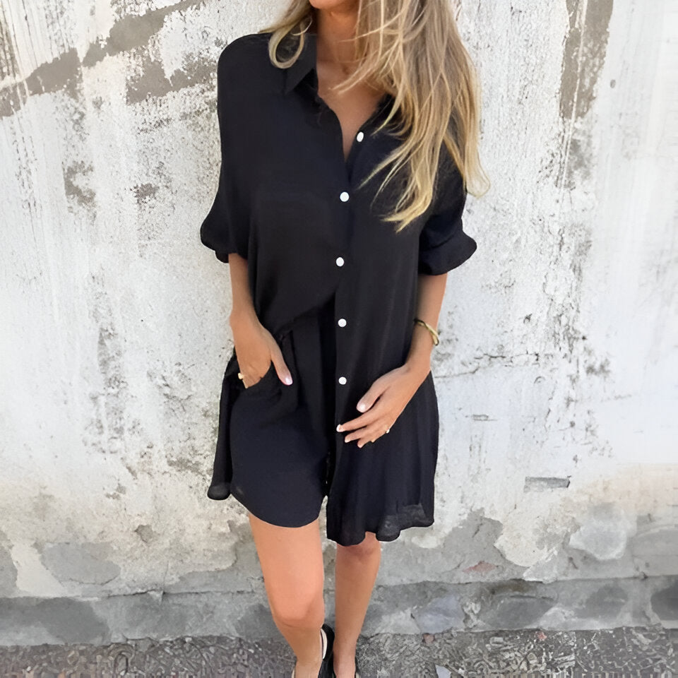 Livia™ | Luchtig Dames Setje Blouse en Shorts