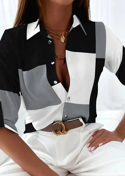 Viola™ | Moderne blouse met een elegante print