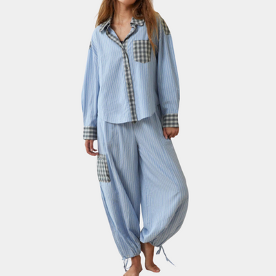 Sjoukje™ | Pyjama Set met Geruite Print