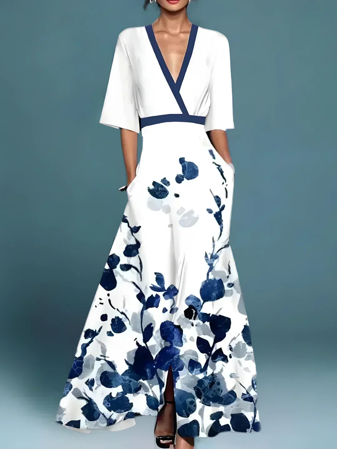 Elise | Elegante Bloemen Wrap Jurk
