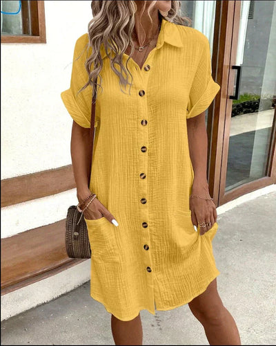 Melanie | Linnen Polo Jurk