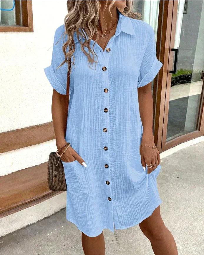 Melanie | Linnen Polo Jurk