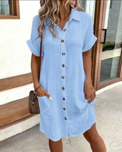 Melanie | Linnen Polo Jurk