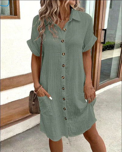 Melanie | Linnen Polo Jurk