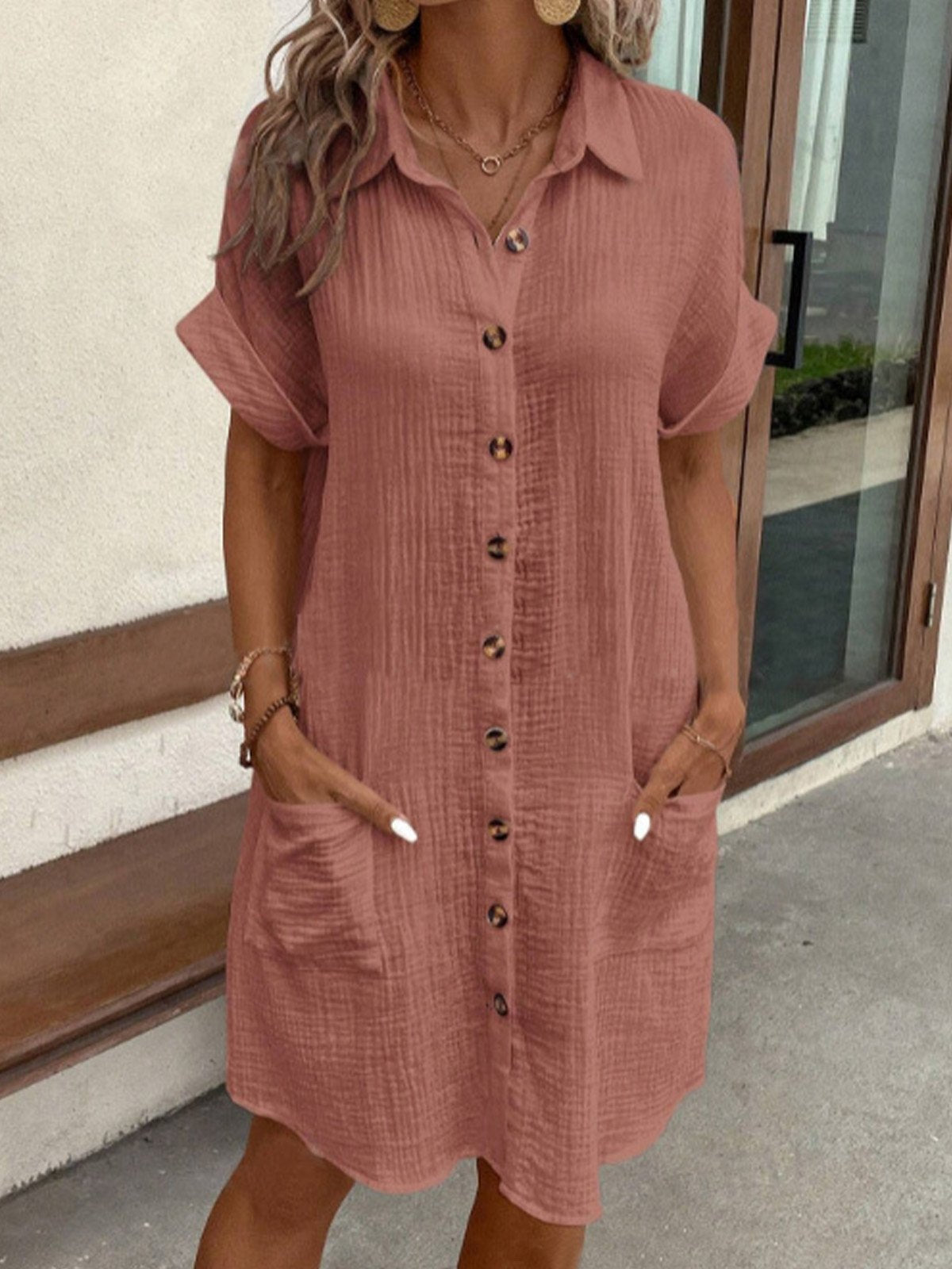 Melanie | Linnen Polo Jurk
