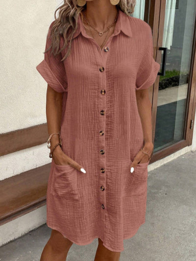 Melanie | Linnen Polo Jurk