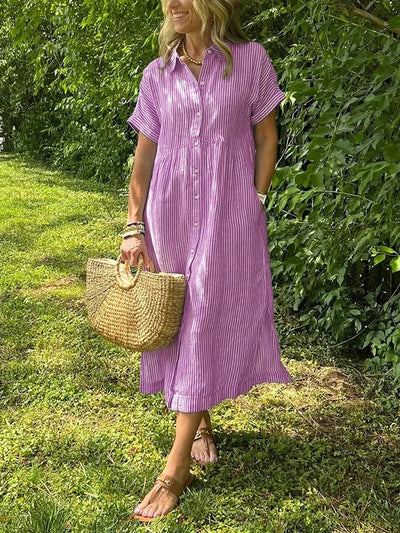 Laurinde™ | Casual Gestreepte Zomerjurk