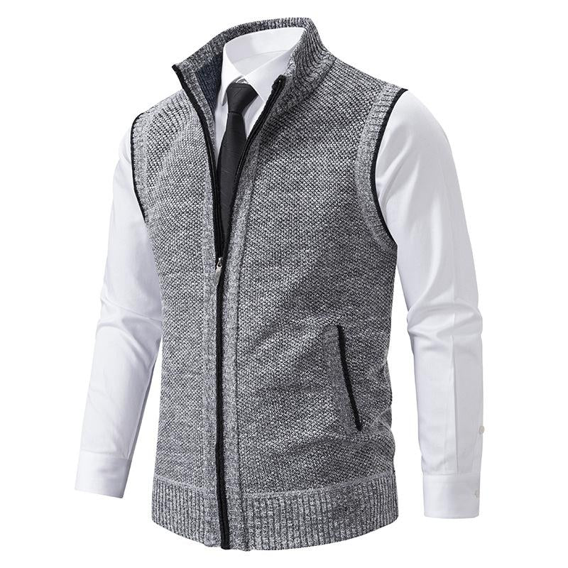 Bremer™ | Gebreid fleece vest zonder mouwen