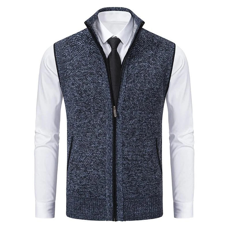 Bremer™ | Gebreid fleece vest zonder mouwen