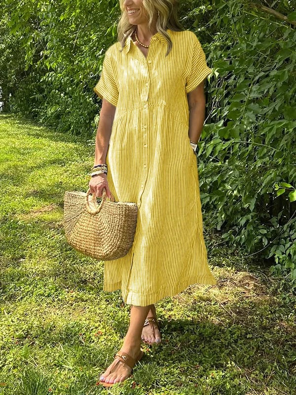 Laurinde™ | Casual Gestreepte Zomerjurk