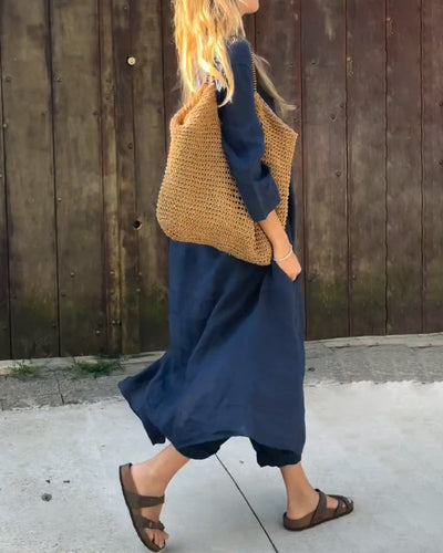 Serena™ | Linnen Set met Lange Tuniek en Wijde Broek