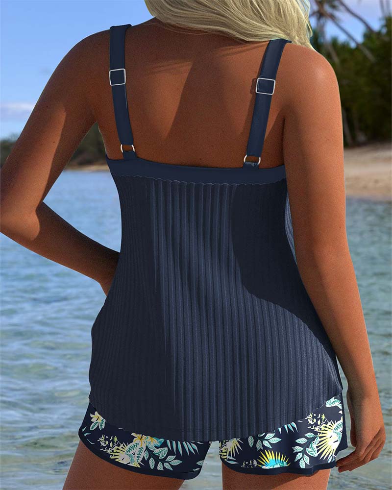Ilona® | Tankini Gestreept met Tweedelig Strandbroekje