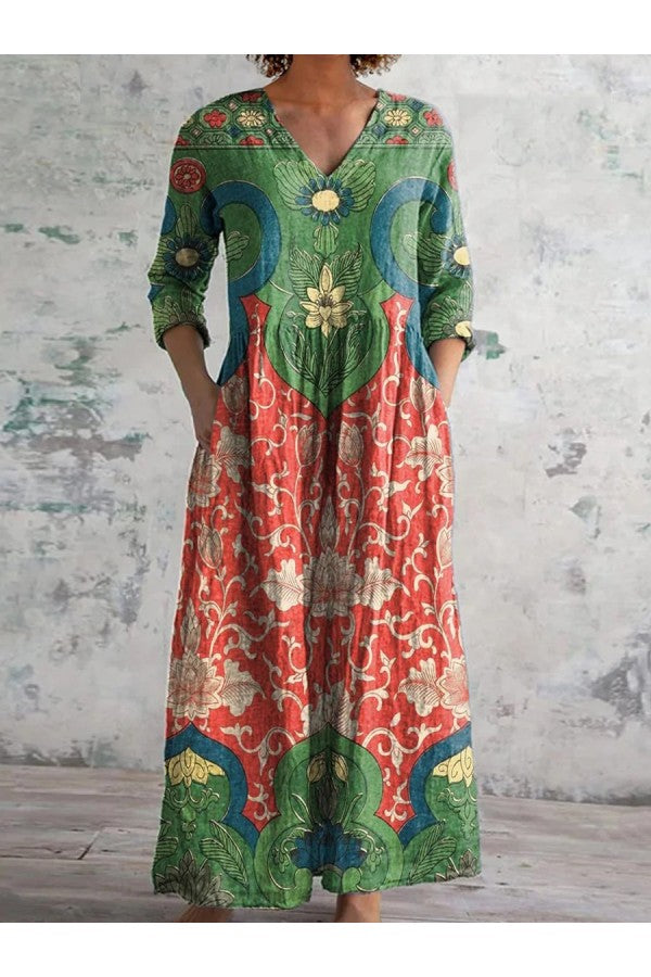 Layla™ | Bohemian Maxijurk met Print