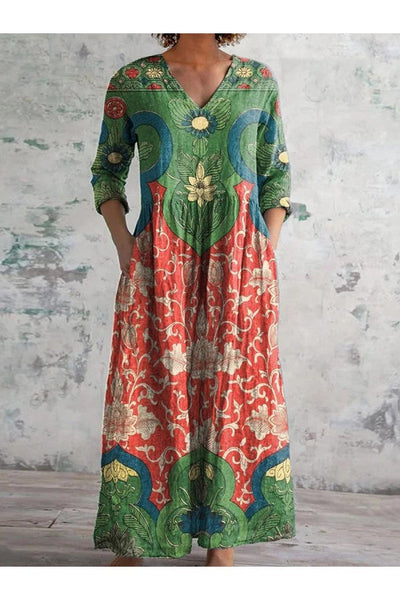 Layla™ | Bohemian Maxijurk met Print