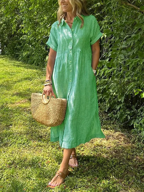 Laurinde™ | Casual Gestreepte Zomerjurk
