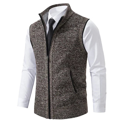 Bremer™ | Gebreid fleece vest zonder mouwen