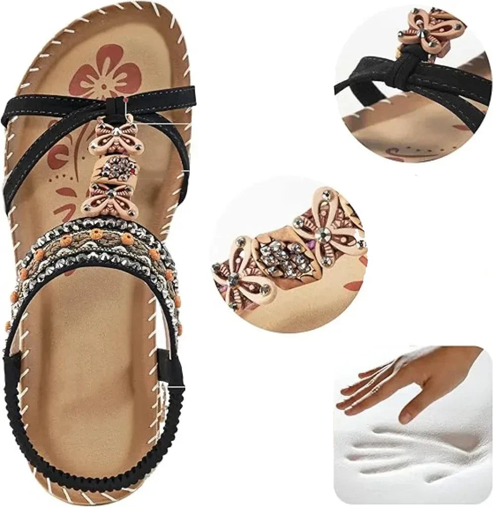 Renske™ | Elegante Boho Sandalen met Versiering