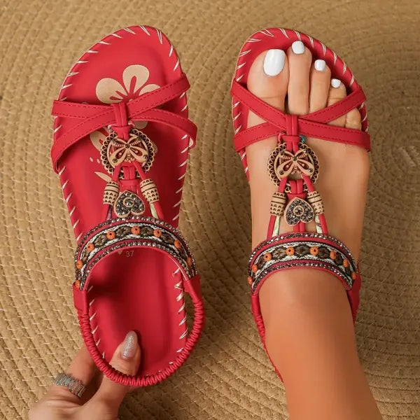 Renske™ | Elegante Boho Sandalen met Versiering