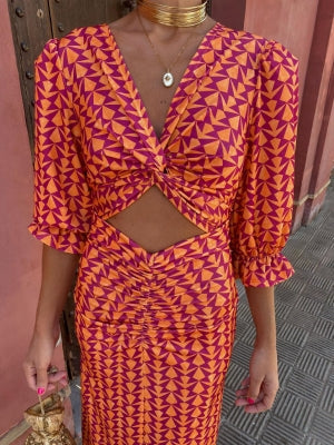 Juliana | Statement Jurk met Zomers Design