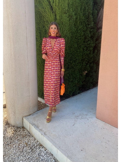 Elodia | Lange Mouwen Jurk met Print