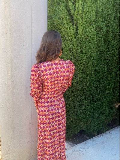 Elodia | Lange Mouwen Jurk met Print